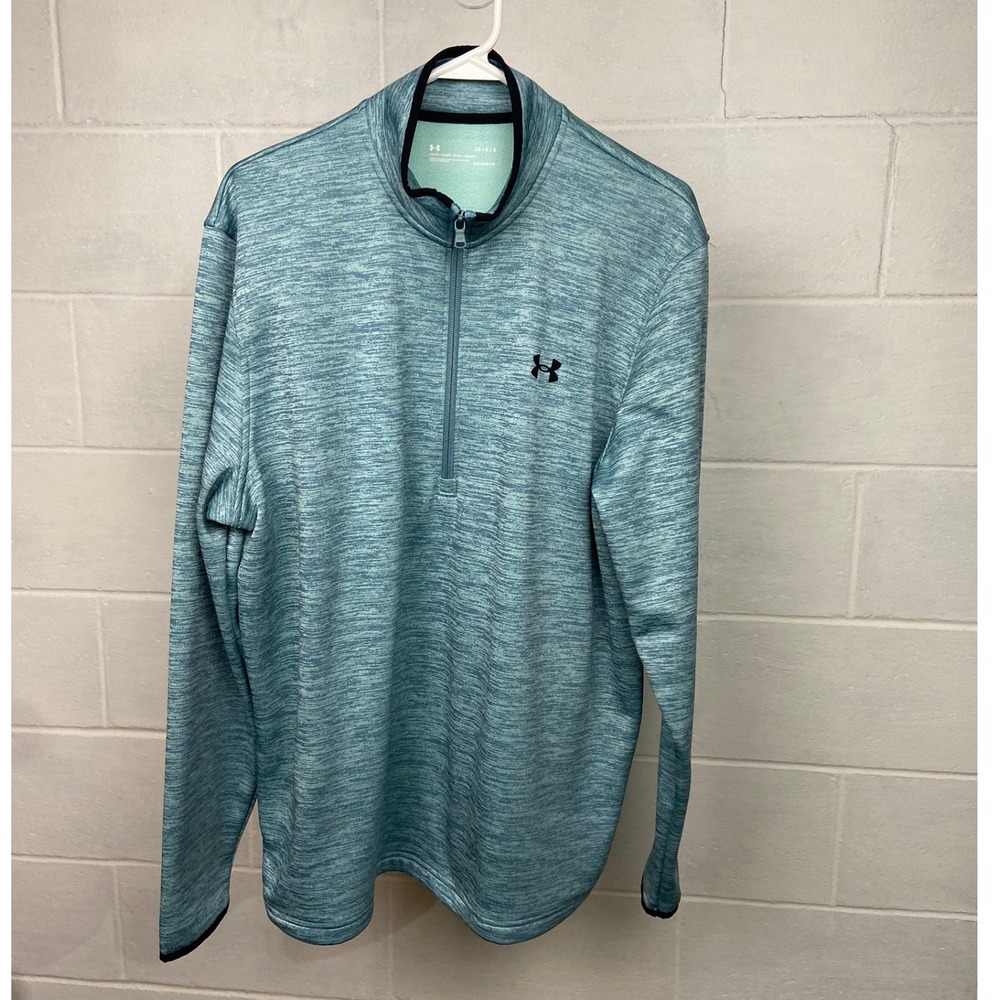 Under Armour ColdGear Pullover 1/4 Zip Long Sleeve Training Top‎ Large Green